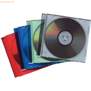 Fellowes CD-Hülle Slimline farbig sortiert VE=25 Stück