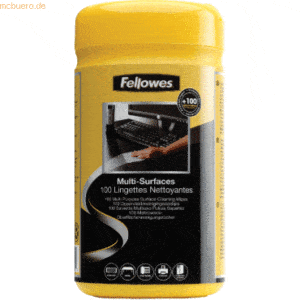 Fellowes Oberflächenreinigungstücher Spenderdose VE=100 Stück
