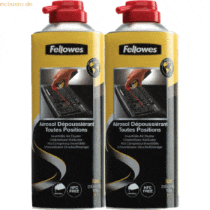 Fellowes Druckluftreiniger HFC frei 200 ml 2 Stück