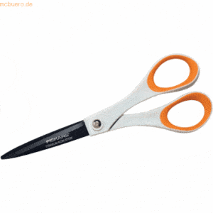 Fiskars Schere Titanium Non Stick Schere 18cm weiß/orange