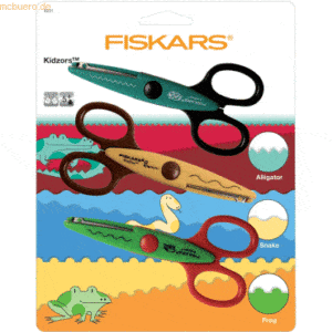 Fiskars Kinder-Dekorschere Sumpftiere VE=3 Stück