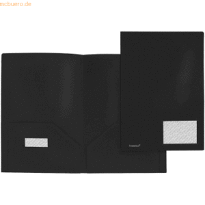 10 x Foldersys Angebotsmappe A4 PP vollfarbig schwarz