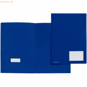 10 x Foldersys Angebotsmappe A4 PP vollfarbig blau