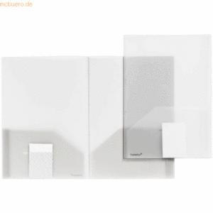 10 x Foldersys Angebotsmappe A4 PP mit Innentaschen transluzent farblo
