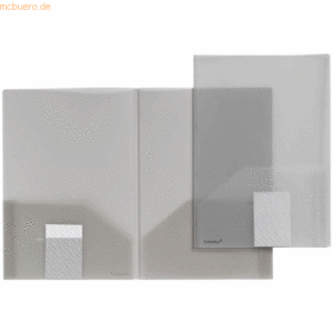 10 x Foldersys Angebotsmappe A4 PP mit Innentaschen transluzent raucht