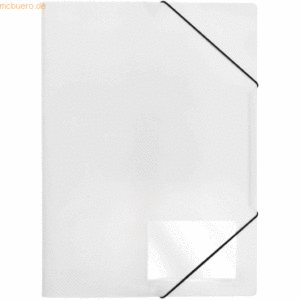 10 x Foldersys Eckspannmappe A4 PP vollfarbig weiß