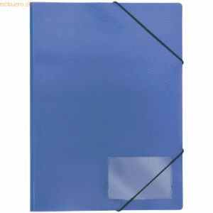 10 x Foldersys Eckspannmappe A4 PP vollfarbig blau