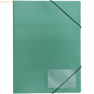 10 x Foldersys Eckspannmappe A4 PP vollfarbig grün