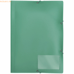 10 x Foldersys Eckspannmappe A4 PP mit Klappen vollfarbig grün