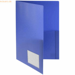 Foldersys Angebotsmappe A4 PP runde Taschen vollfarbig blau