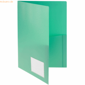 Foldersys Angebotsmappe A4 PP runde Taschen vollfarbig grün