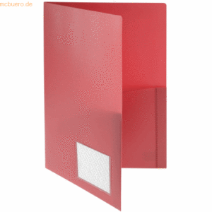 Foldersys Angebotsmappe A4 PP runde Taschen vollfarbig rot