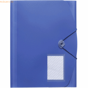 Foldersys Sammelmappe Jumbo A4 PP mit Gummizug blau