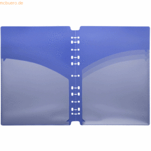 10 x Foldersys Angebotsmappe A4 PP mit Schlitzstanzung vollfarbig blau
