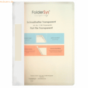 10 x Foldersys Sichthefter A4 PP transparent