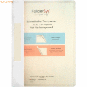 10 x Foldersys Sichthefter A4 PP transparent/weiß