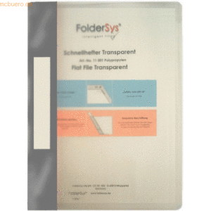 10 x Foldersys Sichthefter A4 PP transparent/rauchtopas