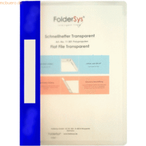 10 x Foldersys Sichthefter A4 PP transparent/blau