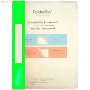 10 x Foldersys Sichthefter A4 PP transparent/grün