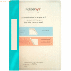 10 x Foldersys Sichthefter A4 PP transparent/türkis