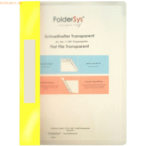 10 x Foldersys Sichthefter A4 PP transparent/gelb