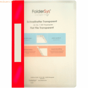 10 x Foldersys Sichthefter A4 PP transparent/bordeauxrot