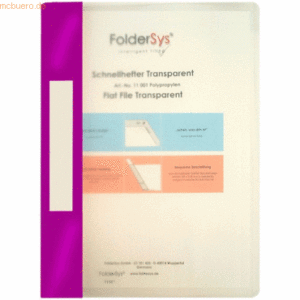 10 x Foldersys Sichthefter A4 PP transparent/lila