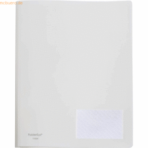 10 x Foldersys Multihefter A4 PP U-Clip/Heftzunge vollfarbig weiß