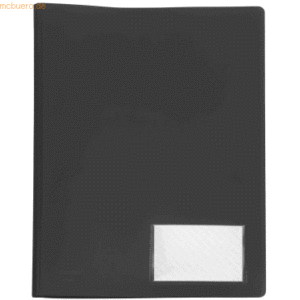 10 x Foldersys Multihefter A4 PP U-Clip/Heftzunge vollfarbig schwarz