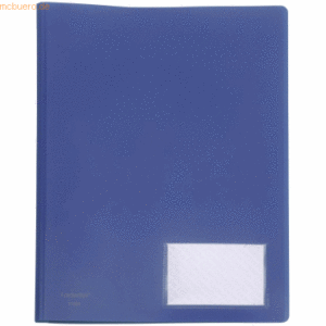 10 x Foldersys Multihefter A4 PP U-Clip/Heftzunge vollfarbig blau