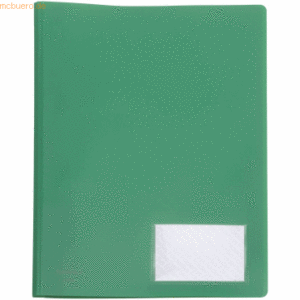 10 x Foldersys Multihefter A4 PP U-Clip/Heftzunge vollfarbig grün