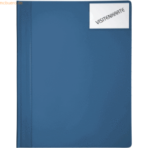 10 x Foldersys Schnellhefter A4+ PP mit Innentaschen vollfarbig blau