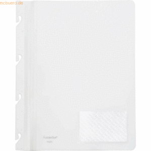 10 x Foldersys Einhakhefter Variant A4 PP vollfarbig weiß