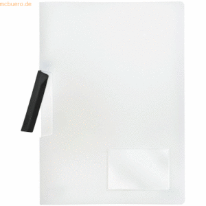 10 x Foldersys Cliphefter A4 PP bis 50 Blatt vollfarbig weiß