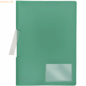 10 x Foldersys Cliphefter A4 PP bis 50 Blatt vollfarbig grün
