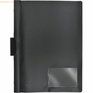 10 x Foldersys Cliphefter A4 PP bis 40 Blatt vollfarbig schwarz