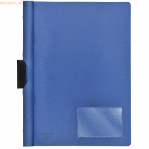 10 x Foldersys Cliphefter A4 PP bis 40 Blatt vollfarbig blau