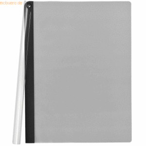 10 x Foldersys Klemmmappe A4 PP bis 40 Blatt transluzent schwarz