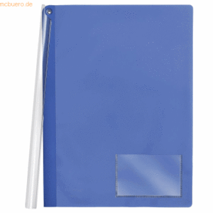 10 x Foldersys Klemmmappe A4 PP bis 40 Blatt vollfarbig blau