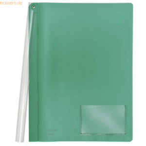 10 x Foldersys Klemmmappe A4 PP bis 40 Blatt vollfarbig grün