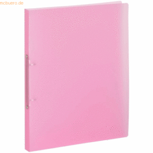 Foldersys Ringbuch A4 2-Ringe 16mm PP rosa transluzent