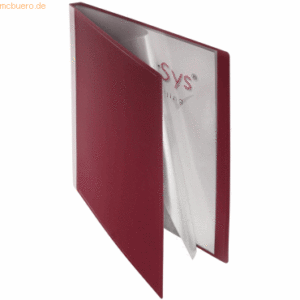 Foldersys Sichtbuch A4 10 Hüllen Rückentasche PP rot