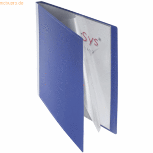 Foldersys Sichtbuch A4 20 Hüllen Rückentasche PP blau
