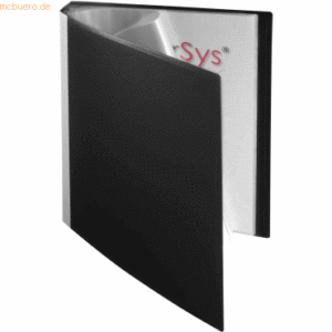 Foldersys Sichtbuch A4 30 Hüllen Rückentasche PP schwarz