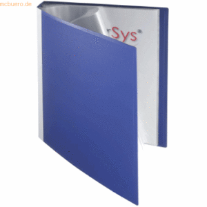 Foldersys Sichtbuch A4 30 Hüllen Rückentasche PP blau