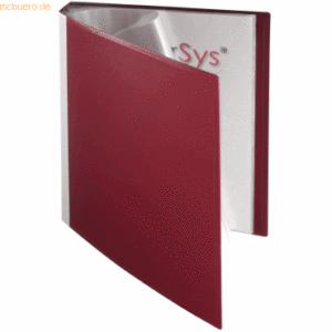 Foldersys Sichtbuch A4 40 Hüllen Rückentasche PP rot