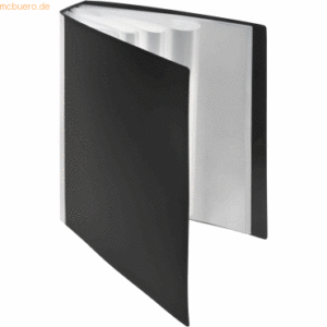 Foldersys Sichtbuch A4 100 hüllen Rückentasche PP neutral schwarz