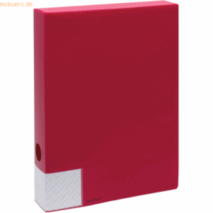 10 x Foldersys Dokumentenbox A4 PP 55mm vollfarbig rot