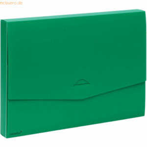 10 x Foldersys Dokumentenbox A4 PP 27mm vollfarbig grün