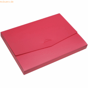 10 x Foldersys Dokumentenbox A4 PP 27mm vollfarbig rot